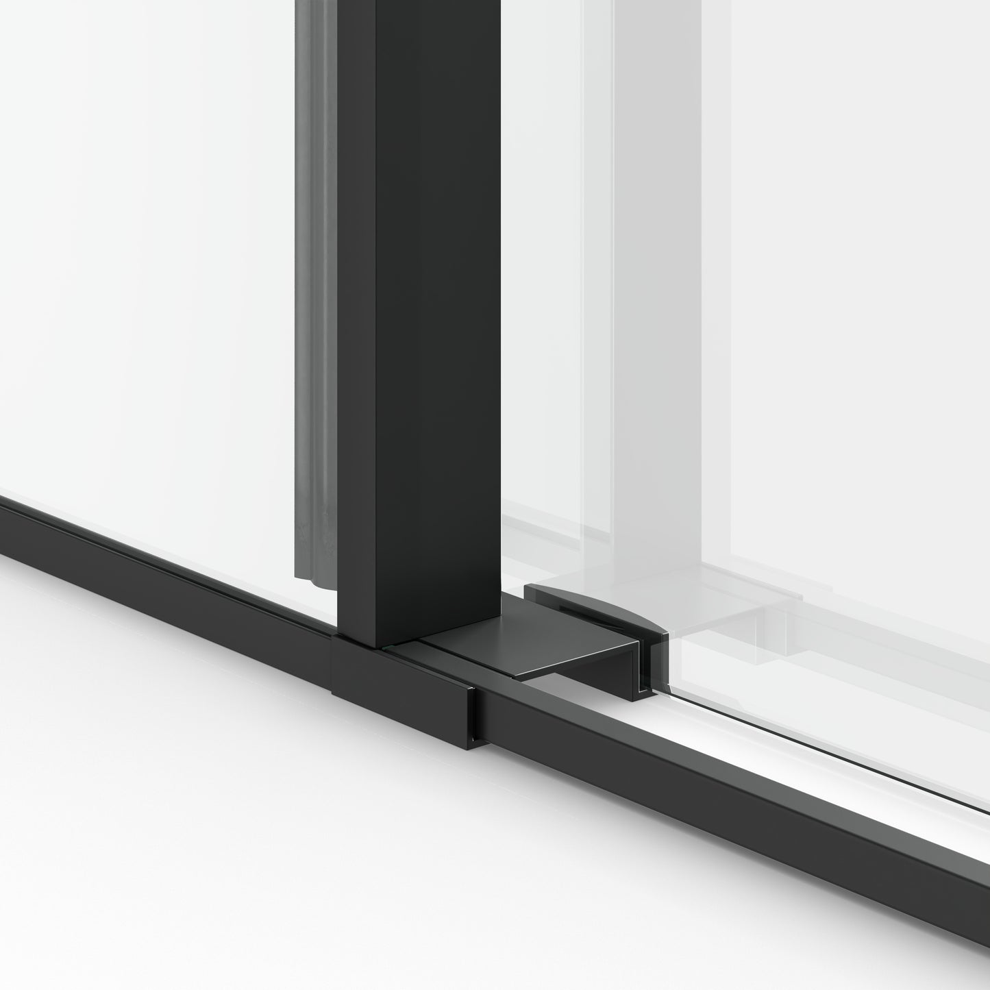 Corner Shower 60x36x84 Black - 8mm