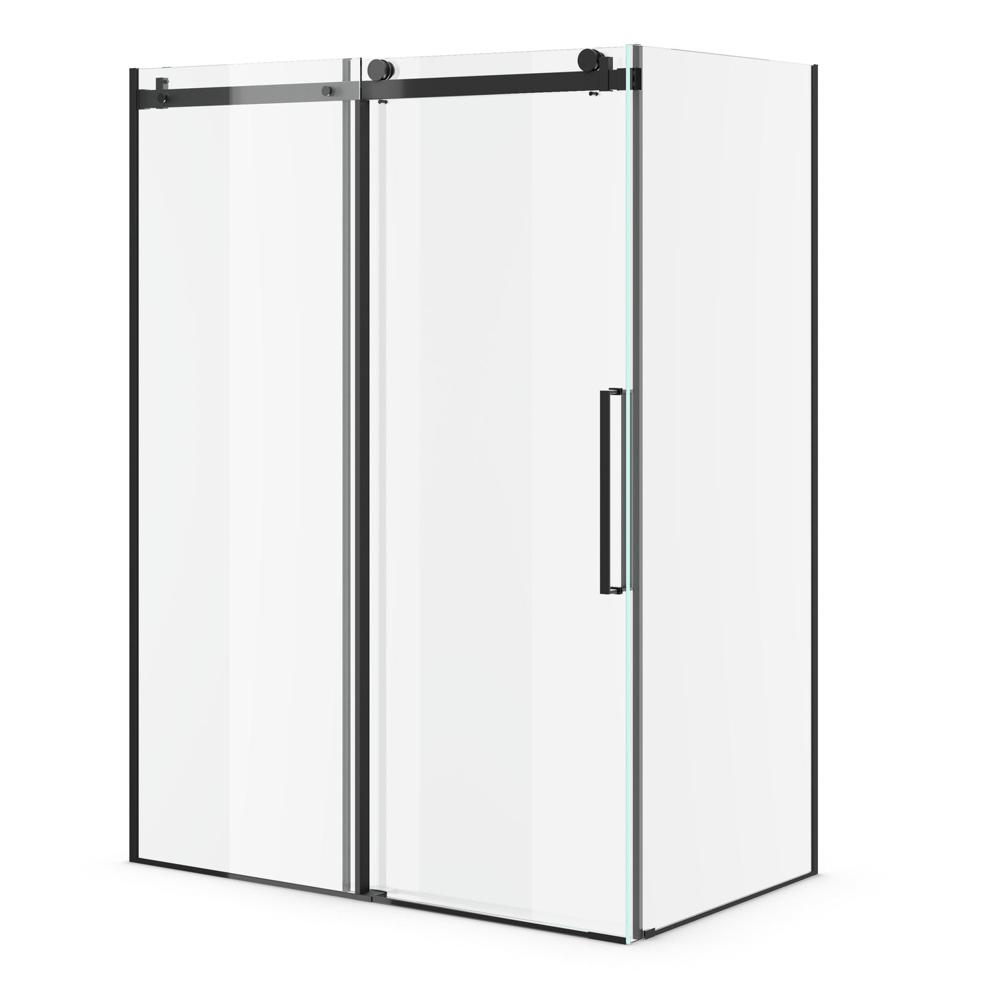 Corner Shower 60x36x84  Black - 8mm